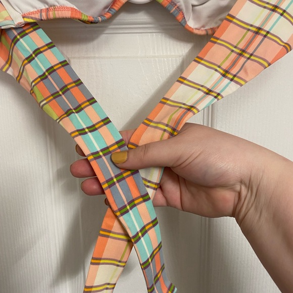 Victoria Secret plaid bandeau bikini Size L - Picture 8 of 13